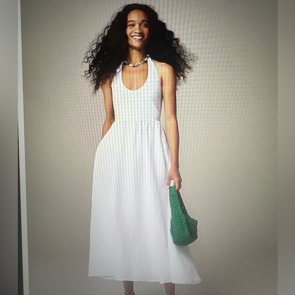 J. Crew halter mixy - White Backless Dress